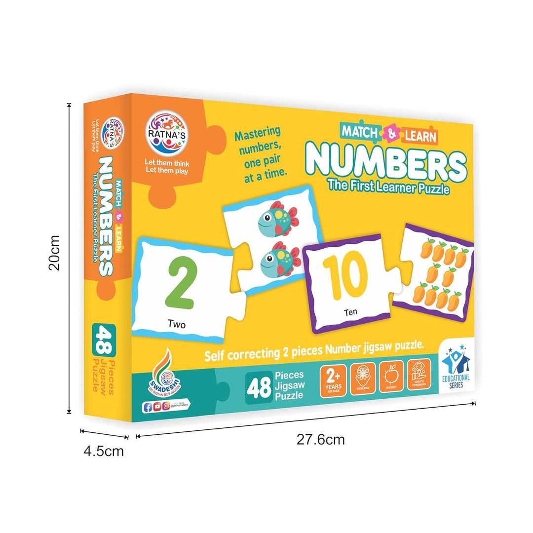 Ratna's Numbers Jigsaw Puzzle – Match & Learn I 48 Pieces