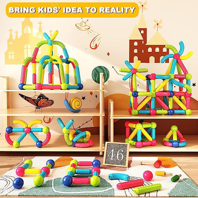 Premium 96 Magnetic Building Stick  For Kids Early Learning & Development