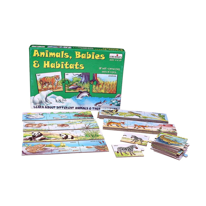 Animal Babies & Habitats (18 self correcting sets of 3)