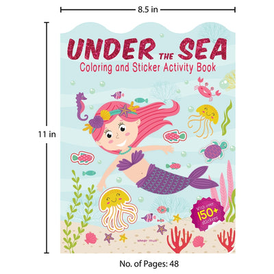 Under The Sea - Coloring and Sticker Activity Book (With 150+ Stickers) [Paperback] Wonder House Books