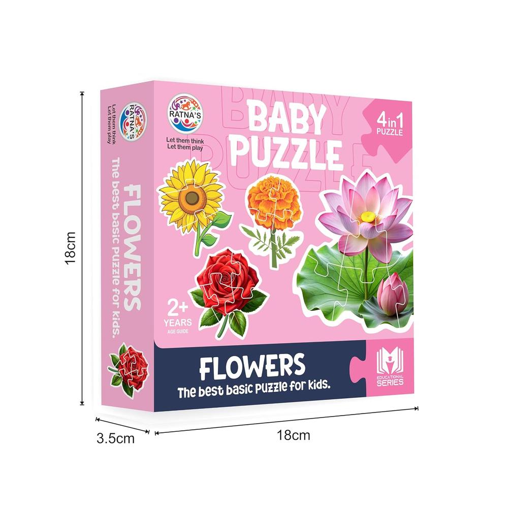 Ratna's Educational Baby Jigsaw Puzzle- Flowers