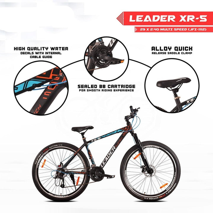 XR-5 29T 21-Speed Alloy MTB cycle with Dual Disc Brake and Front Suspension Hybrid City Bicycle | 12+ Years (COD Not Available)