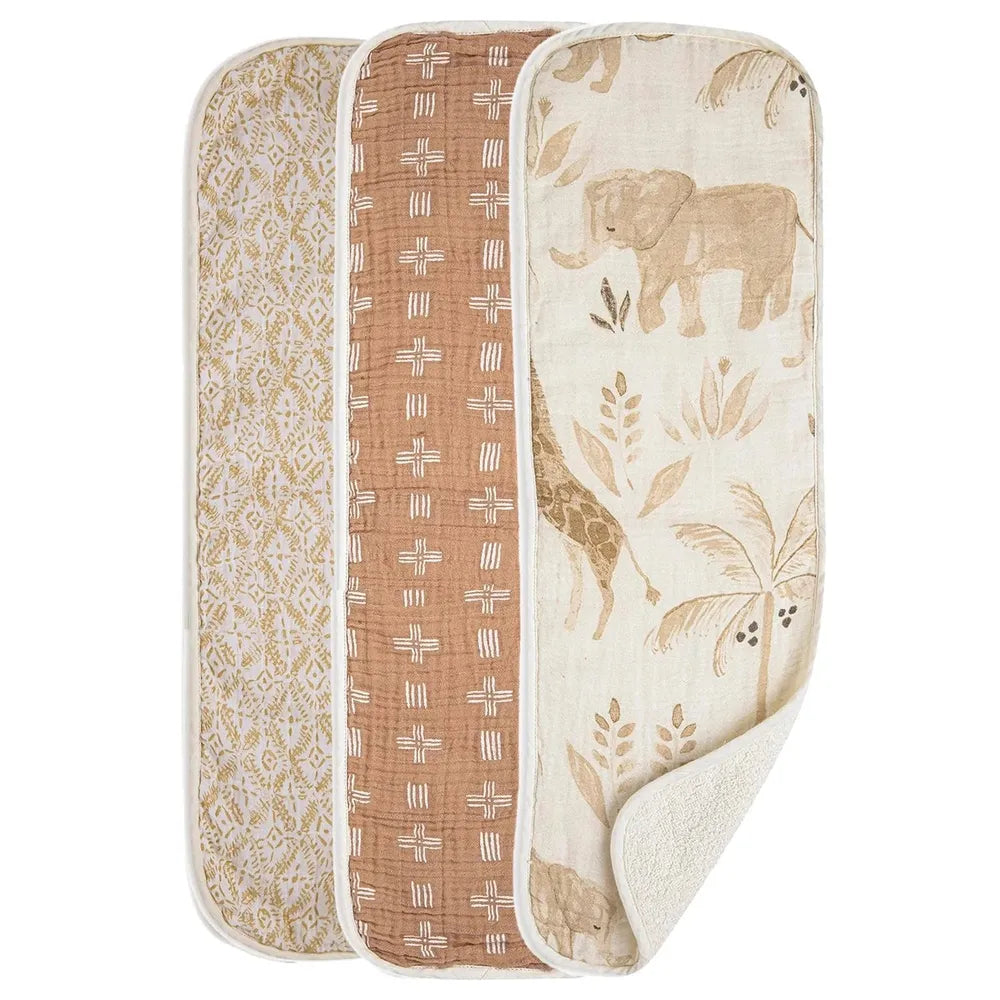 Abracadabra 3 Piece Crane Baby Burp Cloth Set - Kendi Safari