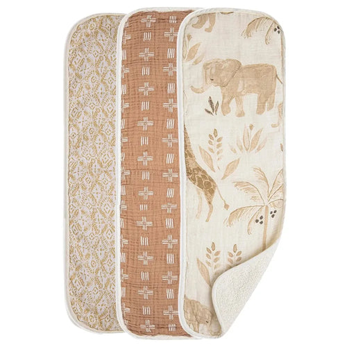Abracadabra 3 Piece Crane Baby Burp Cloth Set - Kendi Safari