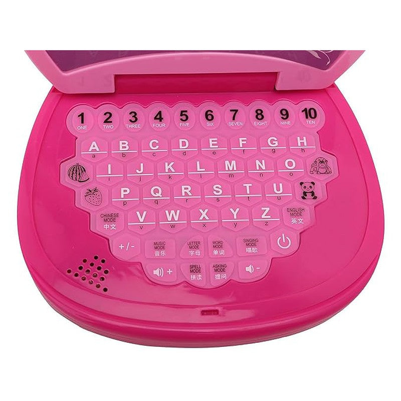 Educational and Learning Laptop with Screen Sound (Pink)