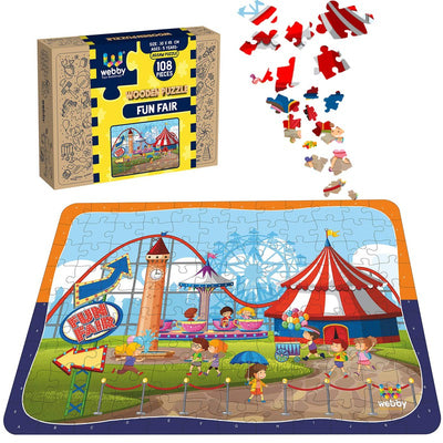 Fun Fair Wooden Jigsaw Puzzle, 108 Pieces