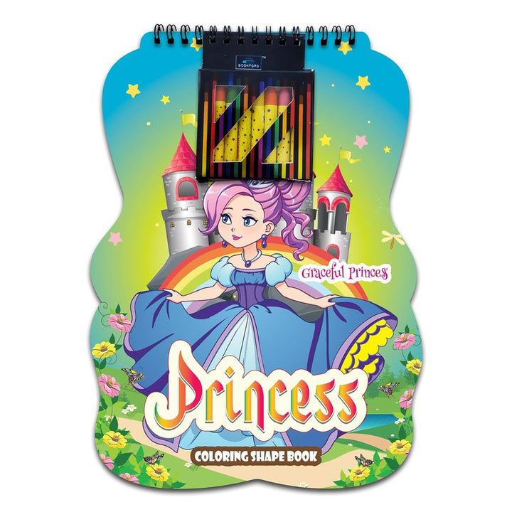 Princess Coloring Shape Book for kids