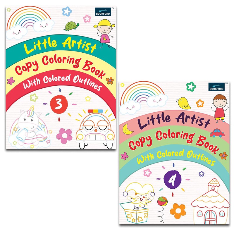 Little Artist Copy Coloring Book for kids (Set Of 2)