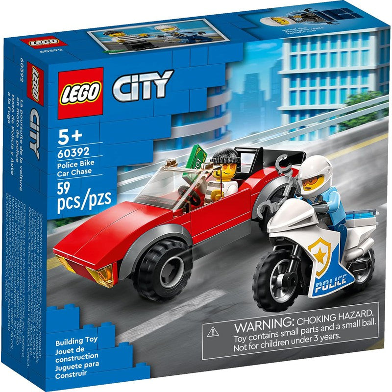 LEGO City Police Bike Car Chase Construction Blocks Set (60392) - TM