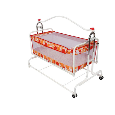 Compact Cradle - Jhula - Palna - Swing with Adjustable Height, Smooth Swing, Secure Lock, Anti-Skid Pad and Breathable Net