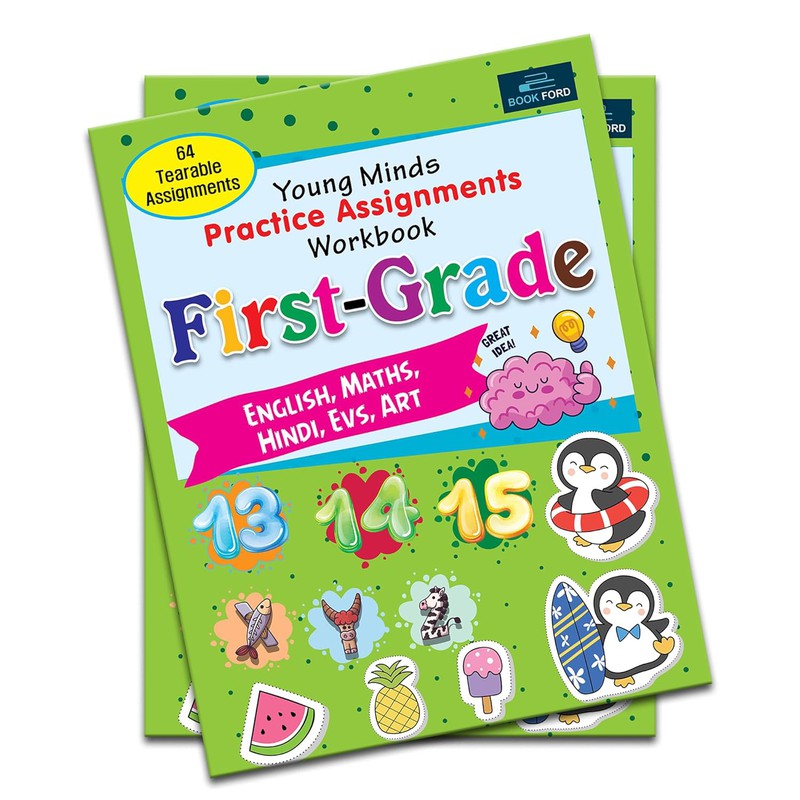 Young Minds Practice Assignments Workbook - First Grade All In 1 Books For Kids