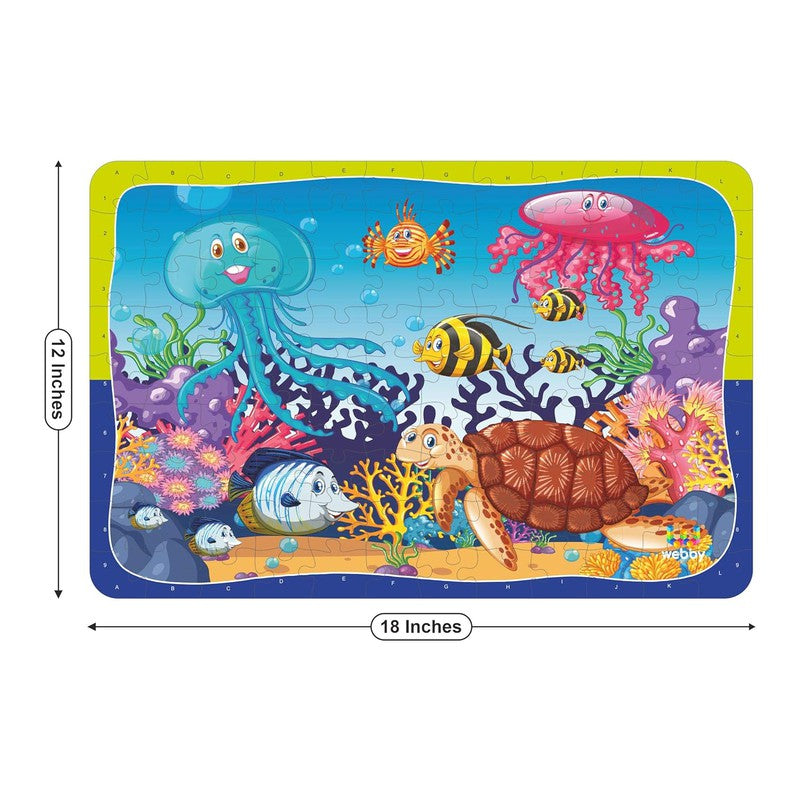 Underwater Animals Cardboard Jigsaw Puzzle, 108 Pieces