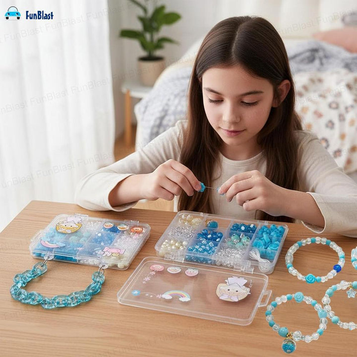 FunBlast DIY Bracelet Making Kit for Girls | Creative DIY Gift for Kids (1075 Pieces)
