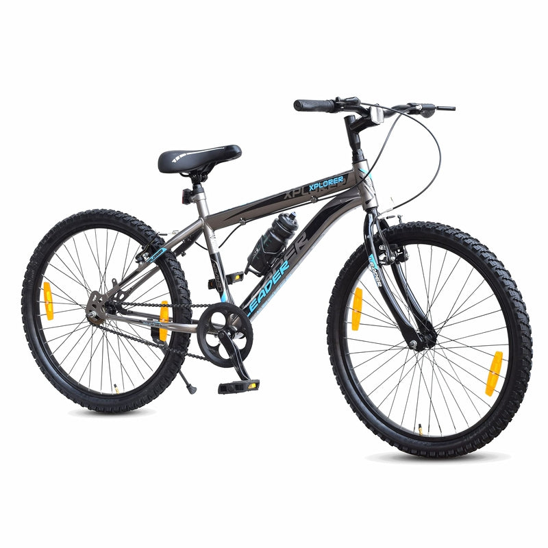 Xplorer MTB 24T Single Speed Mountain Bicycle (Grey) | 12+ Years (COD Not Available)