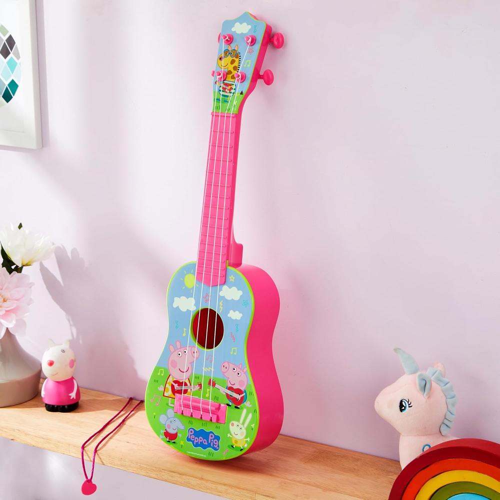 Pink Cartoon My First Guitar | Musical Toy Guitar for Kids | Fun Pretend Play Instrument