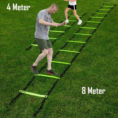 Fitfix 4 Meters Agility Ladder (Flat and Light) - Super Speed  Ladder for Field Sports Training