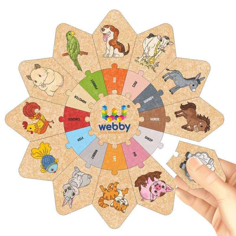 Domestic Animals - Star Jigsaw Puzzle, Montessori Early Educational Pre School Puzzle (25 Pcs)