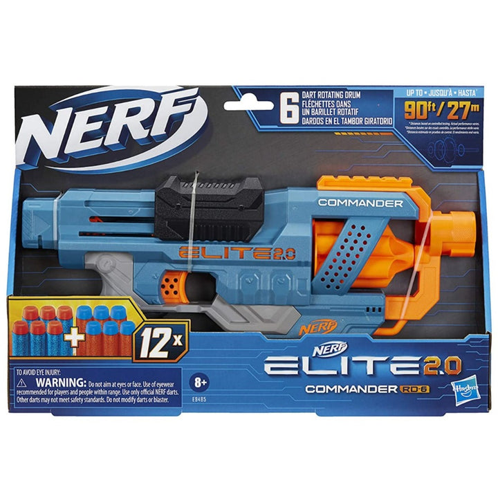 Original Nerf Commander Rd-6 Disruptor (Elite 2.0) Dart Blaster with 12 Darts with Hasbro