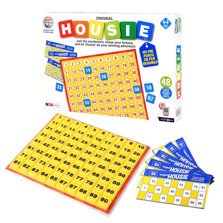 Ratna's Original Housie Board Game Set | Tambola Party Game | 48 Cards
