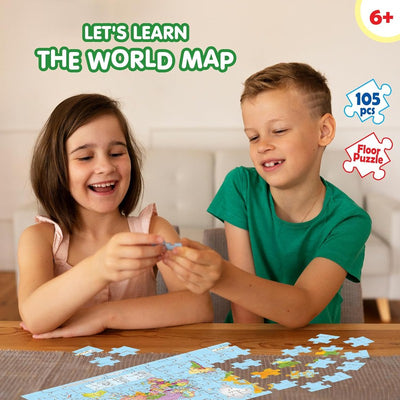 Original Funskool Play & Learn World Map 105 Pcs Puzzle