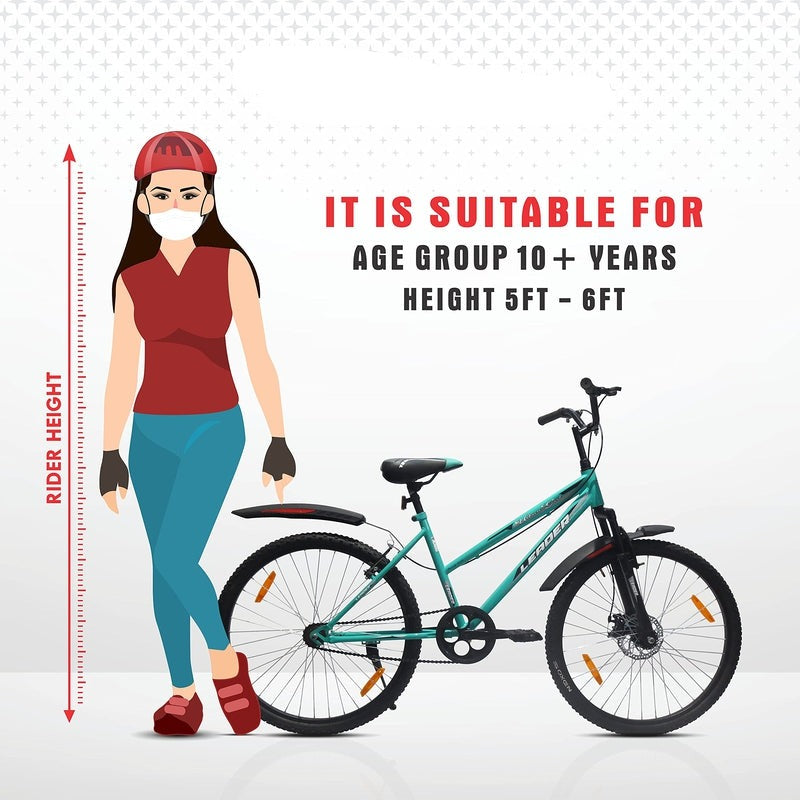 Urban Girl 26t With Front Suspension And Disc Brake City Bike | 12+ Years (COD Not Available)