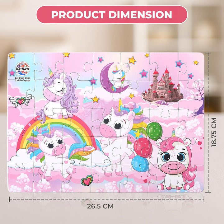 Ratna's 4 in 1 -Unicorn Kingdom Jigsaw Puzzle for Kids |A Perfect Puzzle for Little Hands