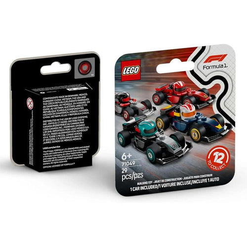 LEGO F1 Collectible Race Cars Building Blocks with Driver Helmet & Moving Wheels - 1 Mini Car | 71049 (6 Years till Grown Ups)