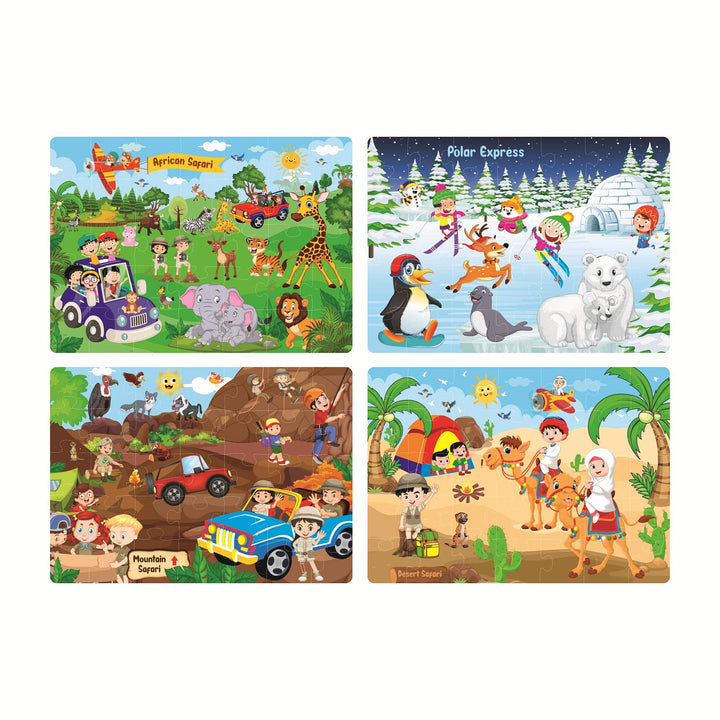 Ratna's 4 in 1 Safari World Jigsaw Puzzle for Kids