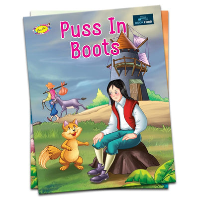 Enchanting Fairy Tales Story Book - Puss in Boots Story Book for Kids 3 to 8 Years