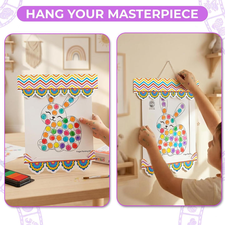 Ratnas Finger Painting Kit – Creative Art & Craft Activity | 12 Sheets