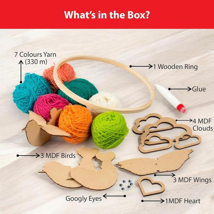 Chalk & Chuckles Yarn Bird Craft Kit (8 Years till Grown Ups)