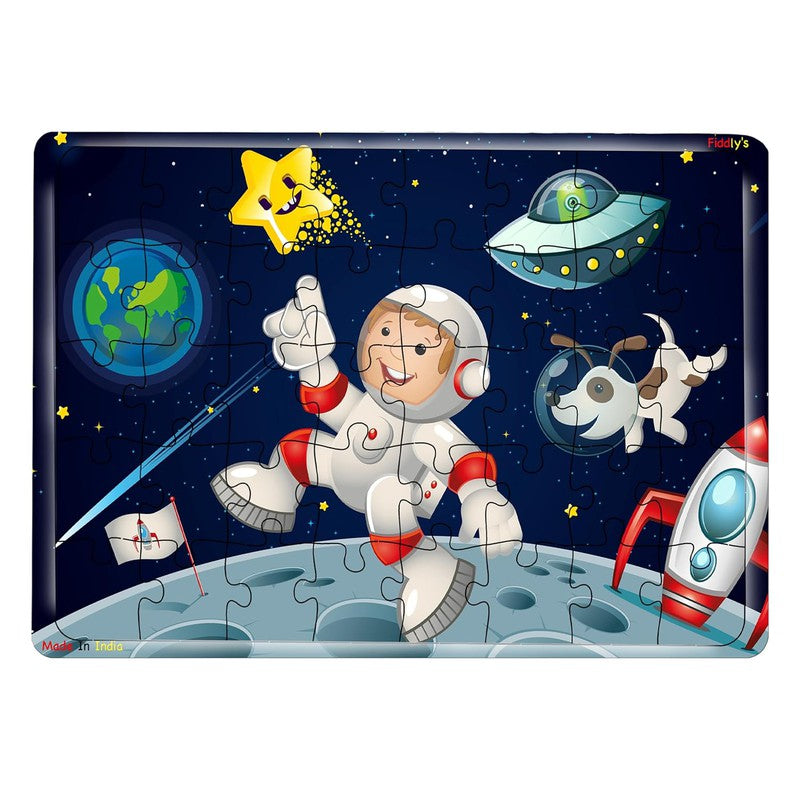 40 Pcs Paperless Wooden Jigsaw Puzzle  (Space Hero & Astronaut)