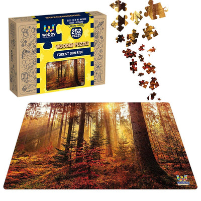 Forest Sun Rise Wooden Jigsaw Puzzle, 252 Pieces