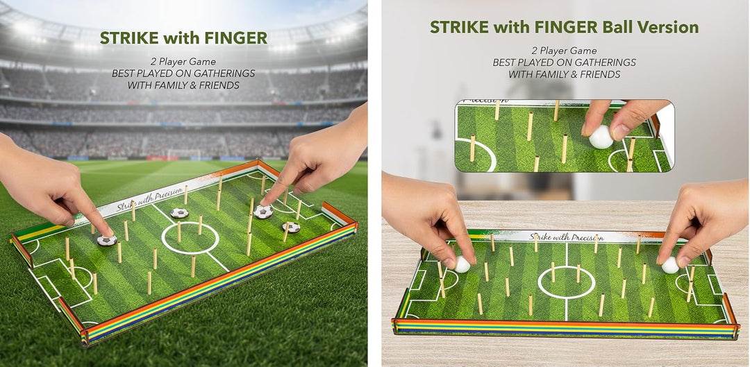 Toy Box by Ratna 4-in-1 Finger Football Table Top Game | Strike with Finger