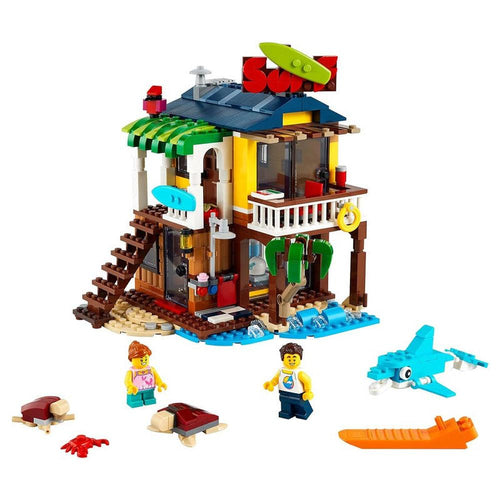 3 in 1 Lego Surfer Beach House Construction Set - 564 Pieces | 31118 (8-12 Years)