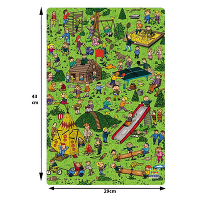 City Park Illustration Wooden Jigsaw Puzzle - 252 Pieces