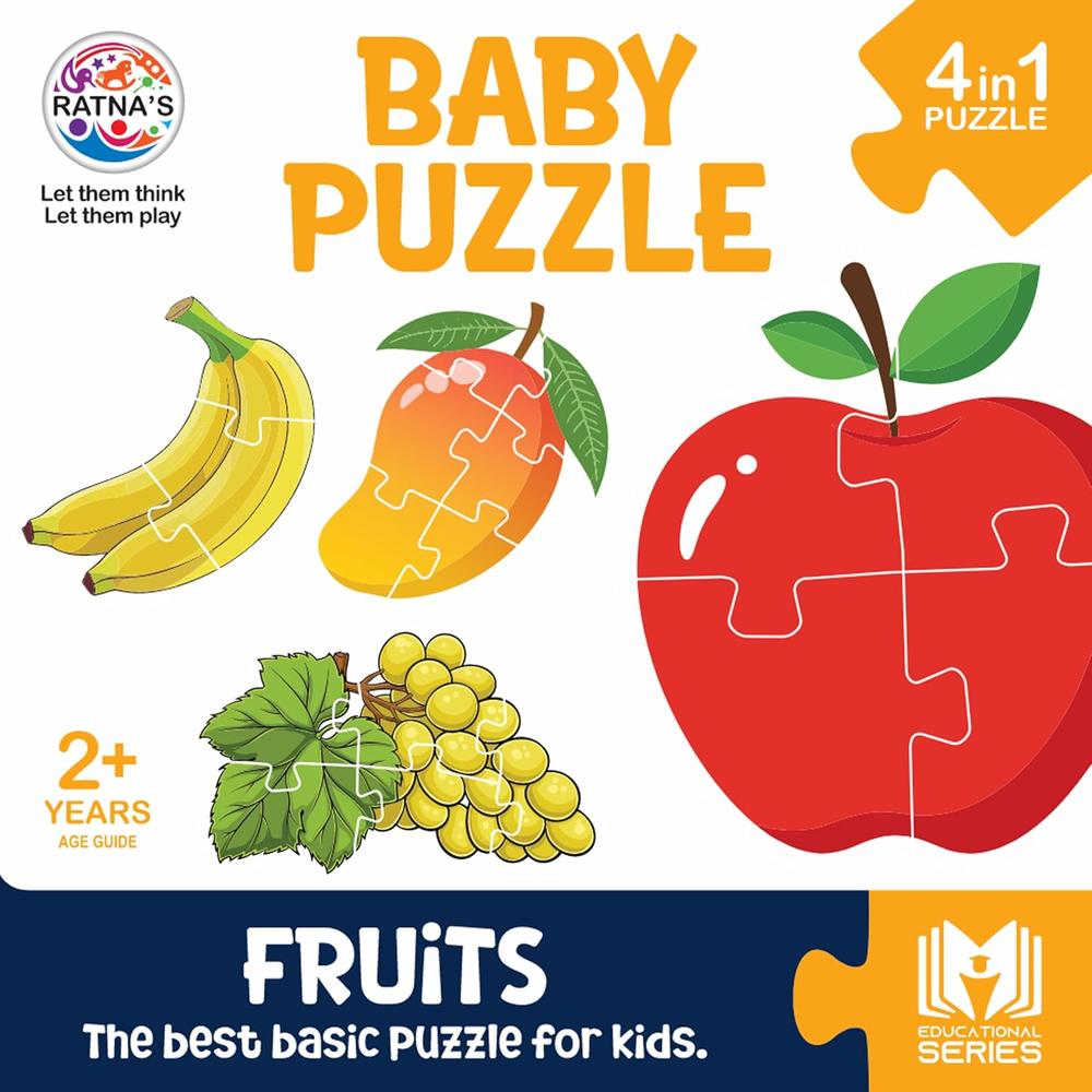 Ratna's Educational Baby Jigsaw Puzzle- Fruits