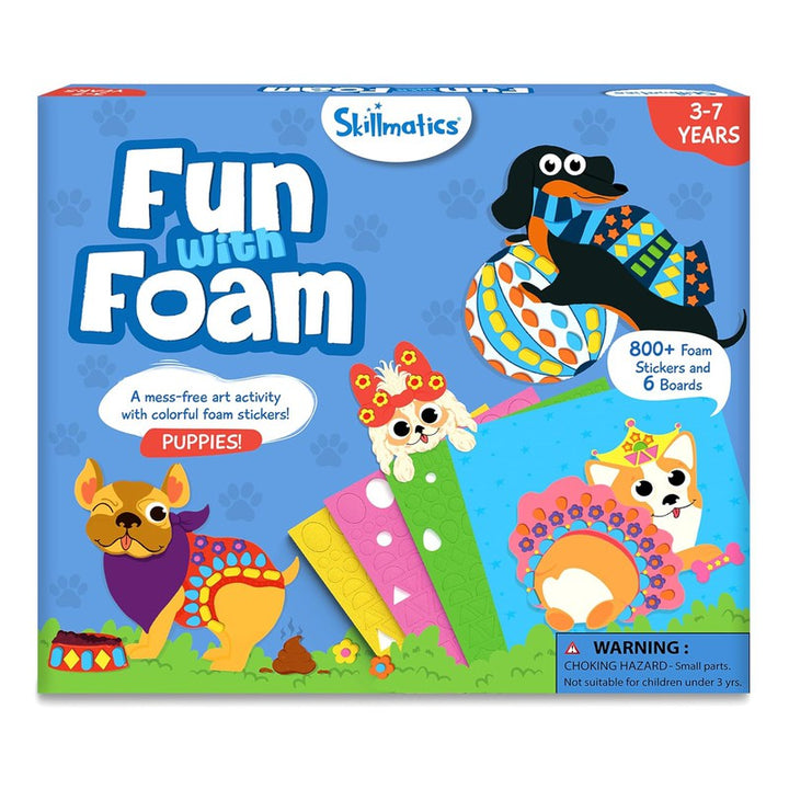 Fun With Foam Puppies Art Activity with Colorful Foam Stickers