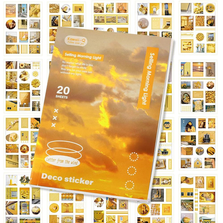 FunBlast Sticker Book Set | 20 Sheets Retro Japanese Style Stickers | 240+ Stickers