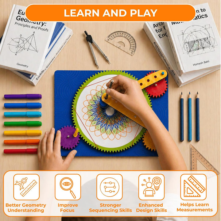 Toy box by ratna Spirograph Machine | Fun Drawing Tool Art & Craft DIY Kit