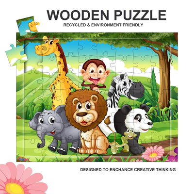 54 Pcs Wood Jigsaw Puzzle | Animal World