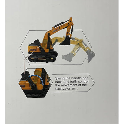 Musical Push and Go Manual Excavator Construction Bulldozer Toy (Pack of 1)