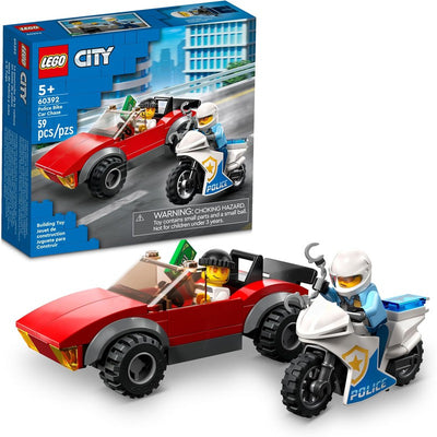 LEGO City Police Bike Car Chase Construction Blocks Set (60392) - TM