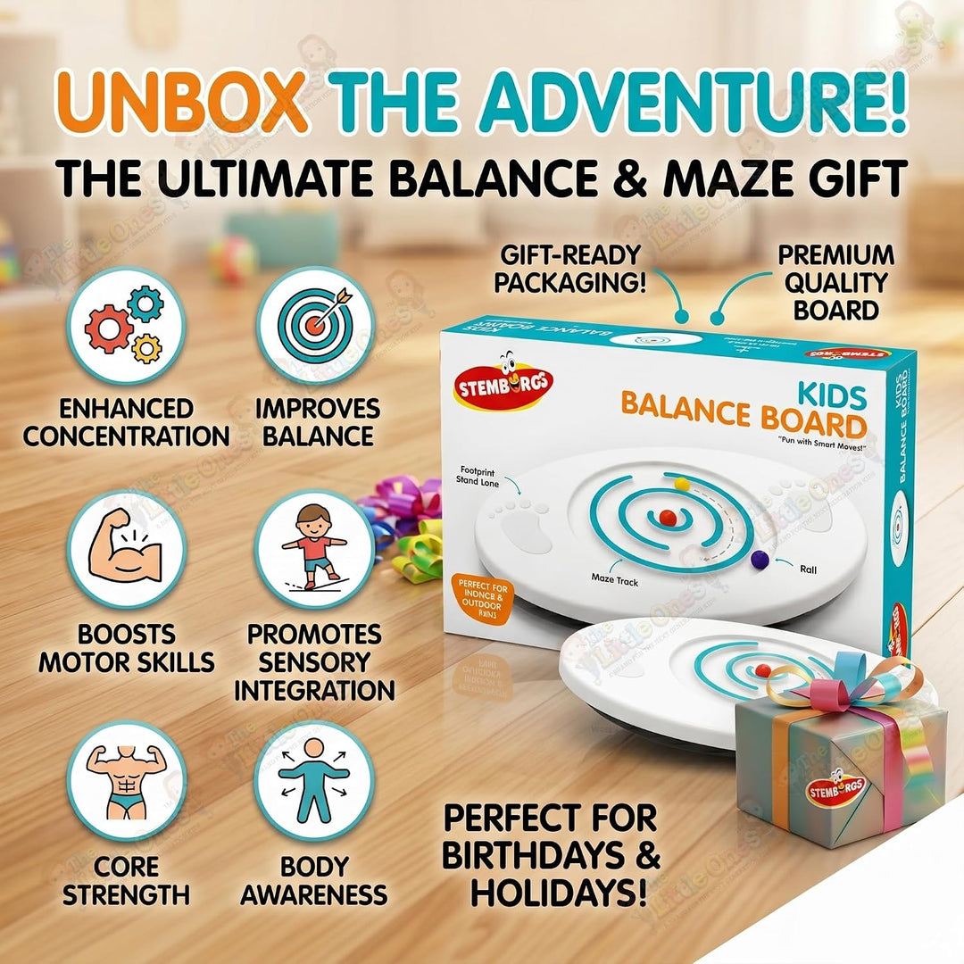 Stemburgg Kids Balance Board - Fun With Smart Moves | Indoor & Outdoor Balance Board