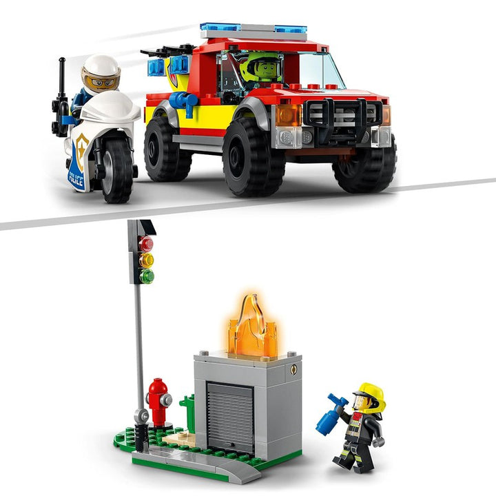 LEGO City Fire Rescue & Police Chase Building Kit - 295 Pieces | 60319 (5-8 Years)