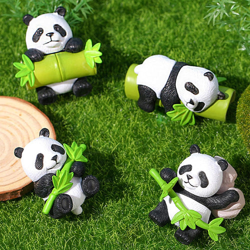 FunBlast Panda Miniature Figurine Decorative Showpiece | Decor for Home, Office & Car