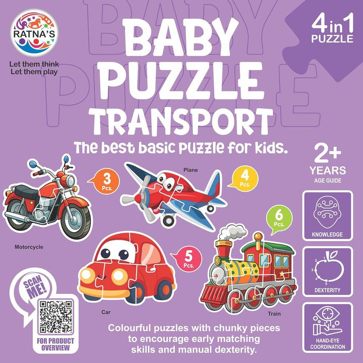 Ratna's Educational Baby Jigsaw Puzzle- Transport