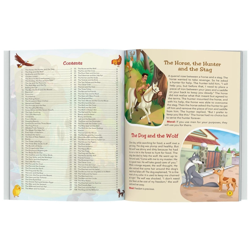 108 Moral Stories (Illustrated) - Story Book for Kids