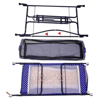 Compact Cradle SDX with Adjustable Height and Large Basket | Easy Flat Folding | Protective Net Cover | COD Not Available