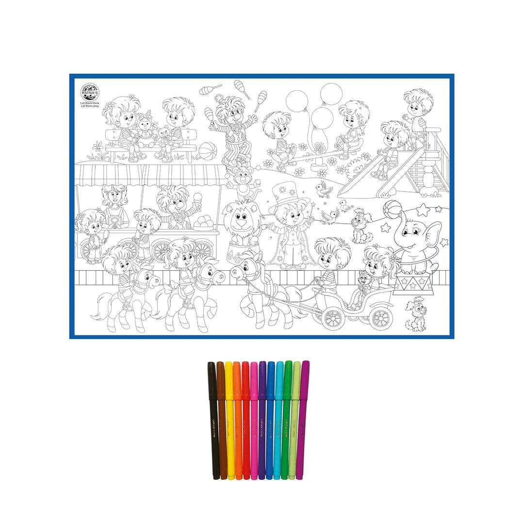 Ratnas My Coloring Mat - Carnival I Washable & Reusable Colouring Mat